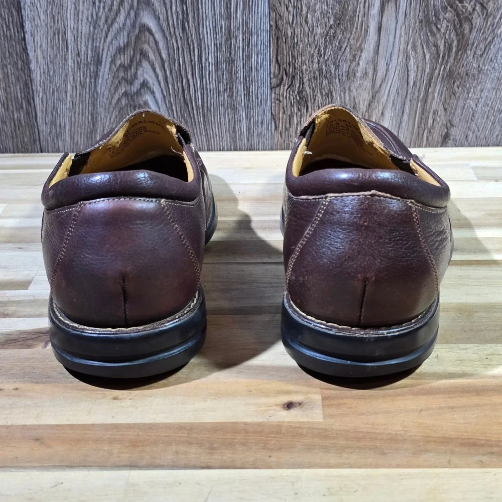 Gallus Men's Brown Leather Slip On Loafers Size 10.5 Comfort Dress‎ Shoes Ortho